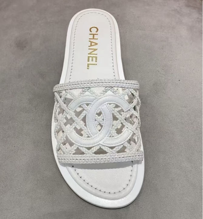 《メッシュが涼しげ☆》CHANEL サンダル CCロゴ