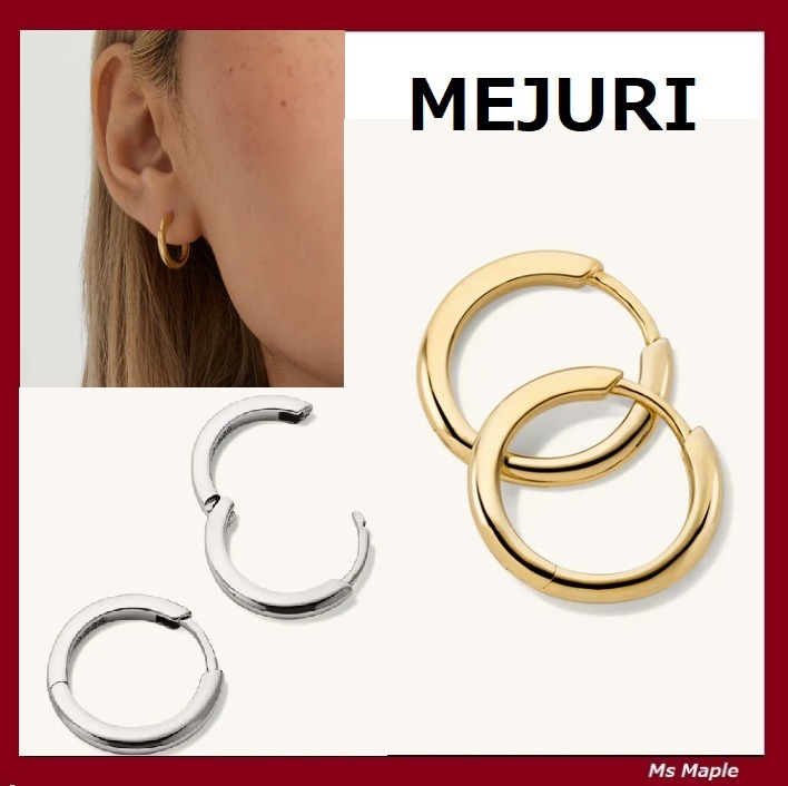 シンプル★フープピアス【Mejuri】Tube Medium Hoops ♪