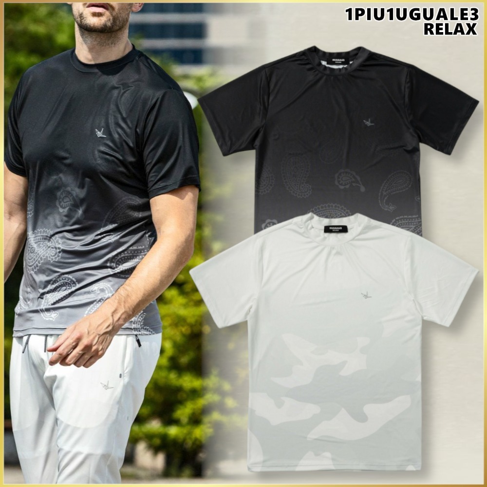 【1PIU1UGUALE3 RELAX】グラデーション ランニング 半袖Tシャツ