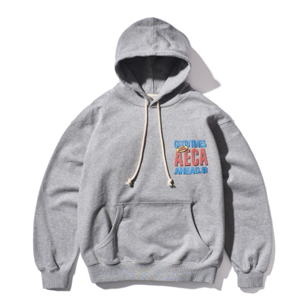 パーカー・フーディ AECA WHITE AECA POSTER HOODIEGREY