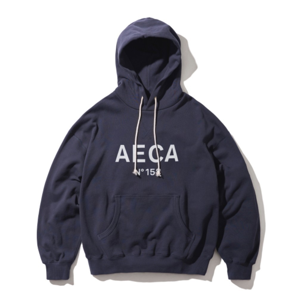 パーカー・フーディ AECA WHITE BIG LOGO PULLOVER HOODIENAVYWHITE