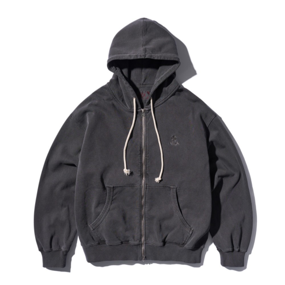 パーカー・フーディ AECA WHITE EVERYDAY AECA CLOVER ZIP UP HOODIEWASHED CHARCOAL