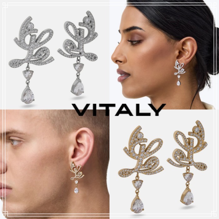 【Vitaly】Luar Earrings 01 デザイン ピアス 2色