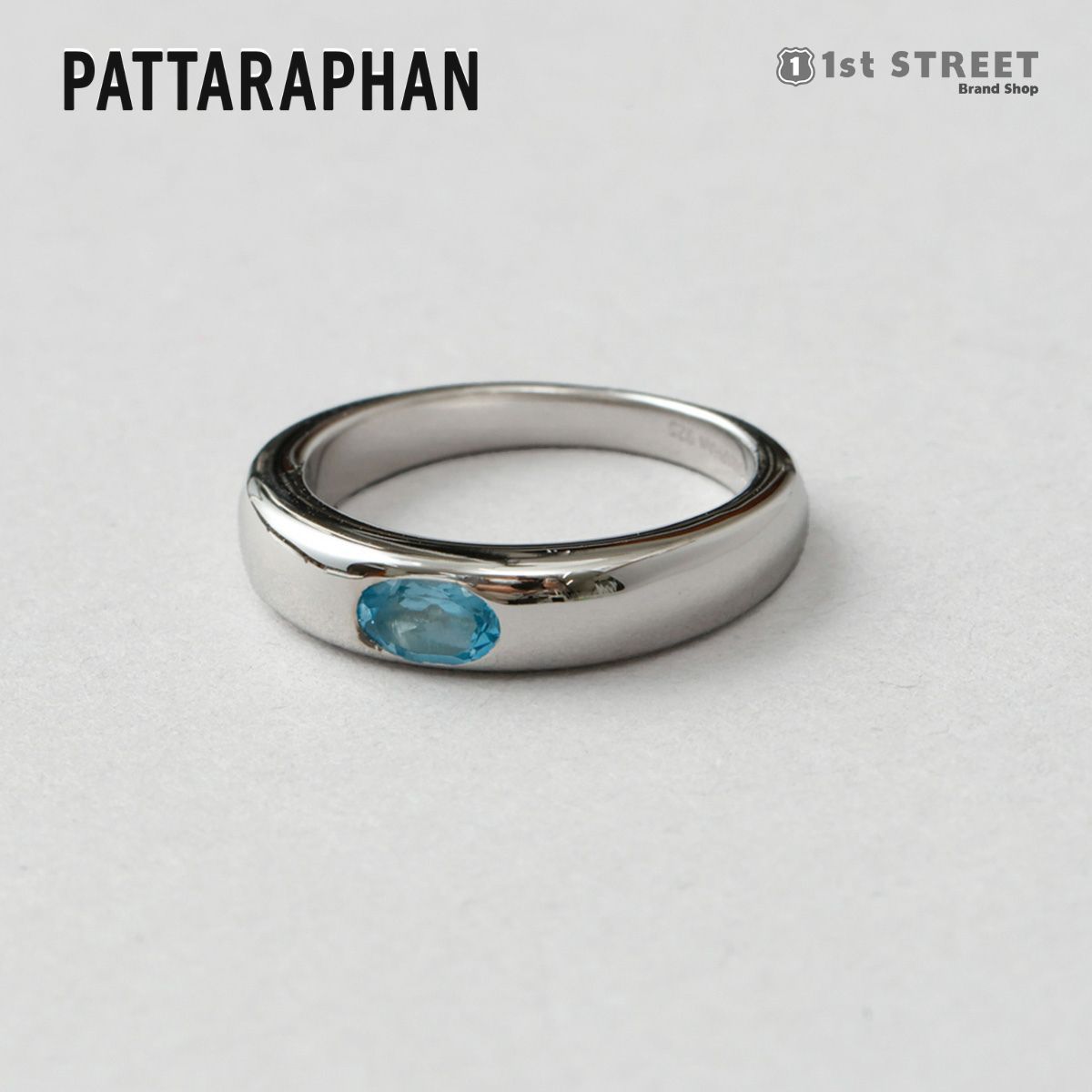 PATTARAPHAN リング シルバー 6-R02-LNDT ブルートパーズ
