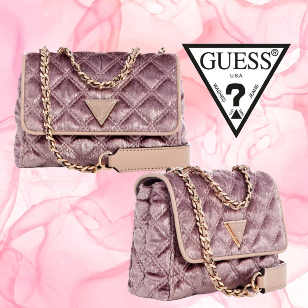 GUESS Giully ミニ クロスボディバッグ シャイニーキルティング