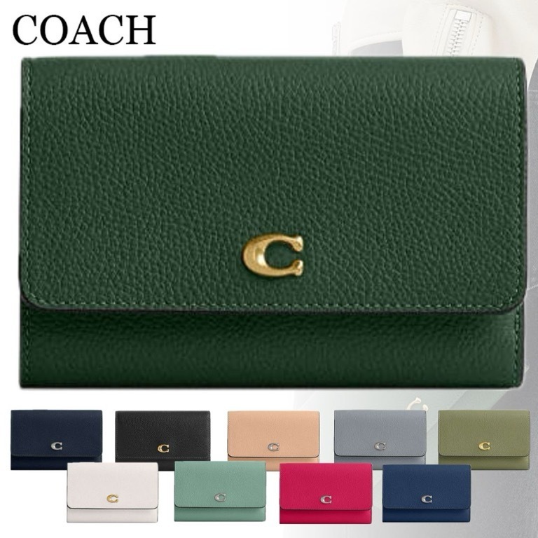 すぐ届く*COACH*エッセンシャル ミディアム フラップ ウォレット