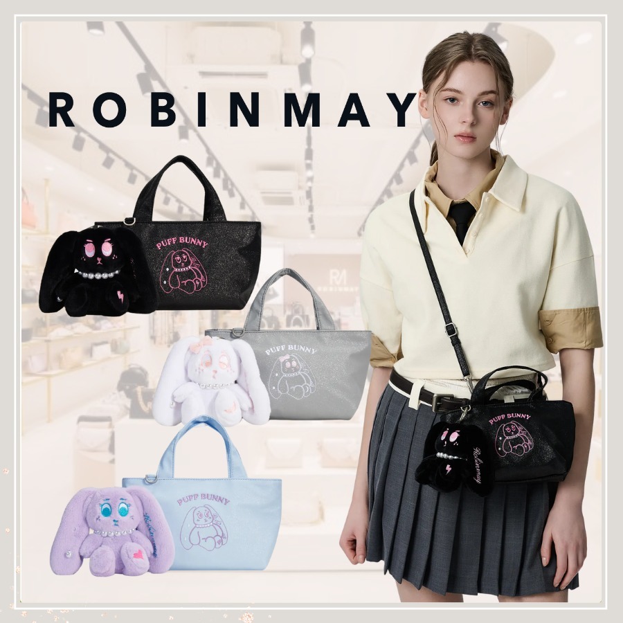 追跡有★ROBINMAY 2WAY ぬいぐるみチャーム付 トートバッグ