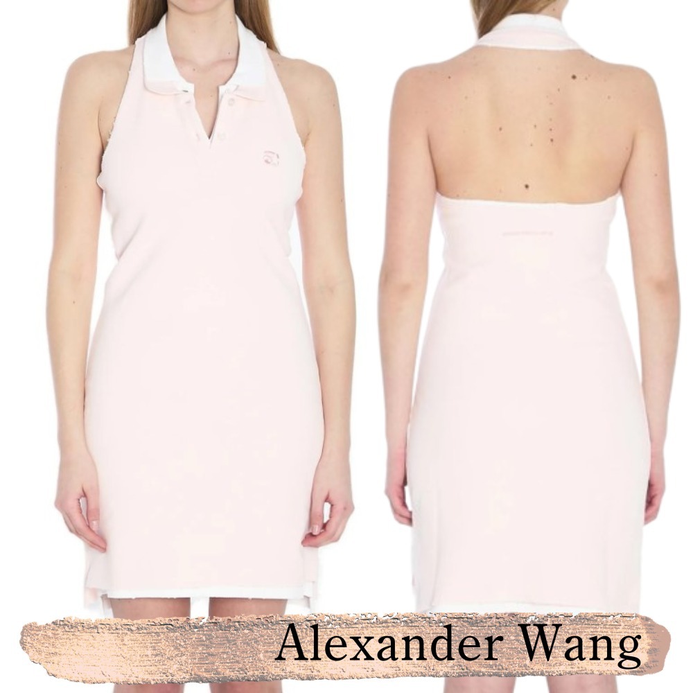 Alexander Wang☆関税込☆レイヤード ポロ ホルター ミニドレス