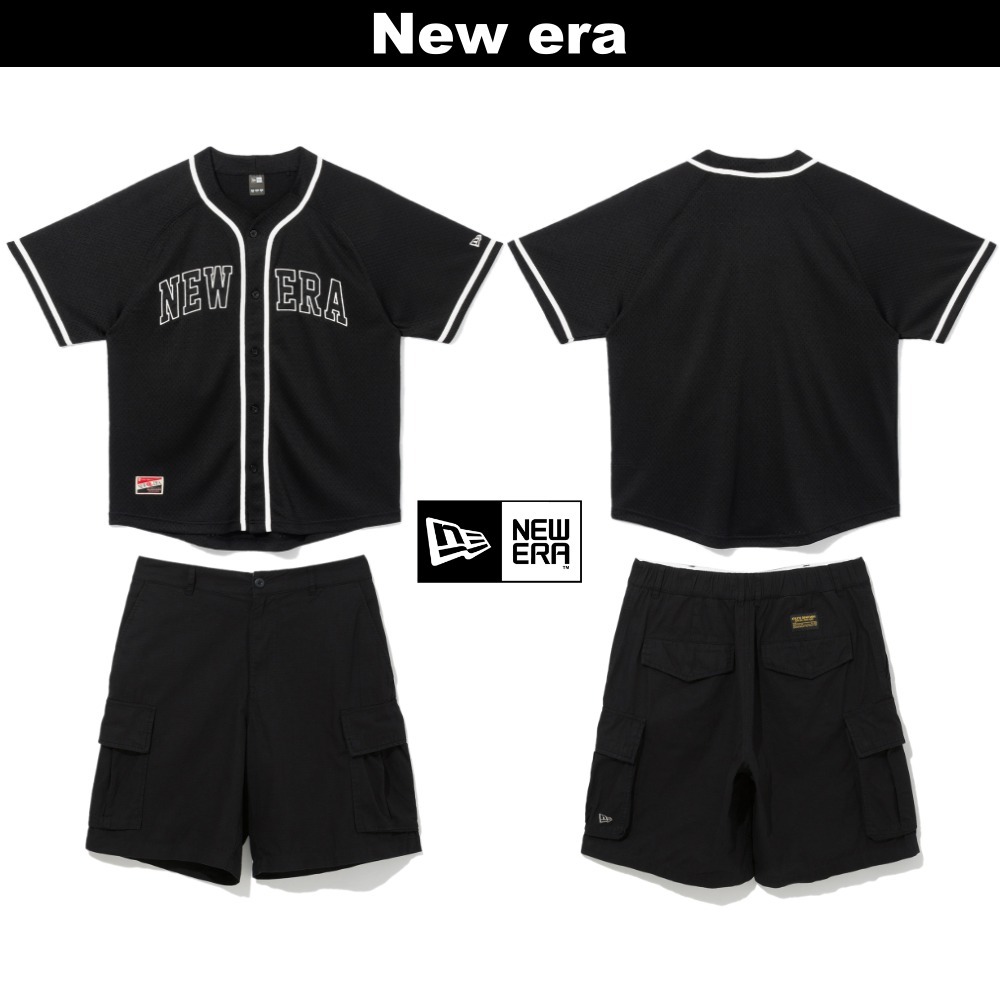 New era 上下セット: ジャージー半袖Tシャツ&カーゴハーフパンツ