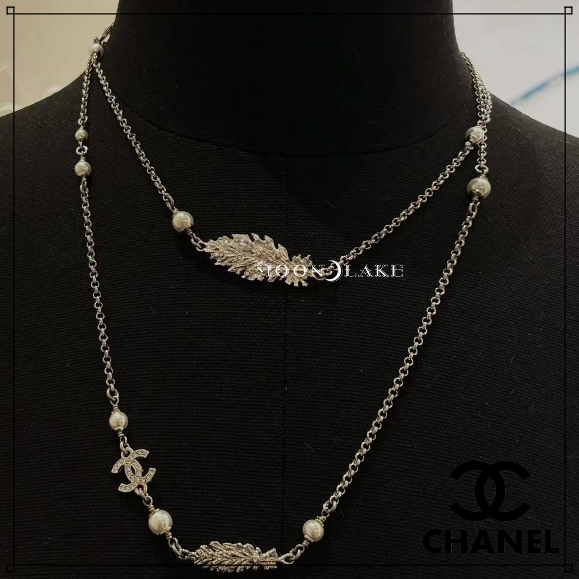 ≪25SS★≫CHANEL ロングネックレス パール フェザー
