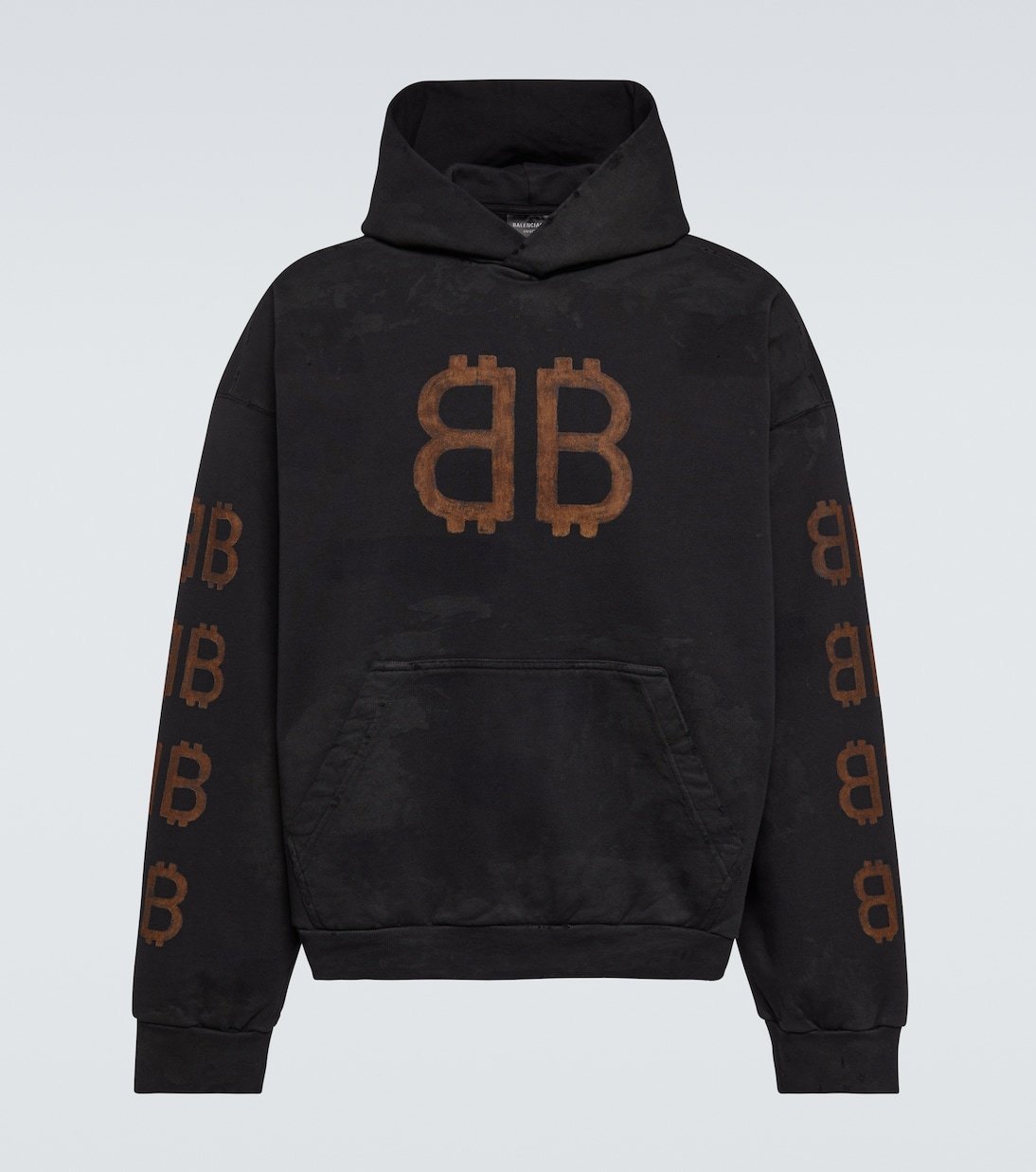 パーカー・フーディ [Balenciaga] Crypto cotton jersey hoodie - Washed Black
