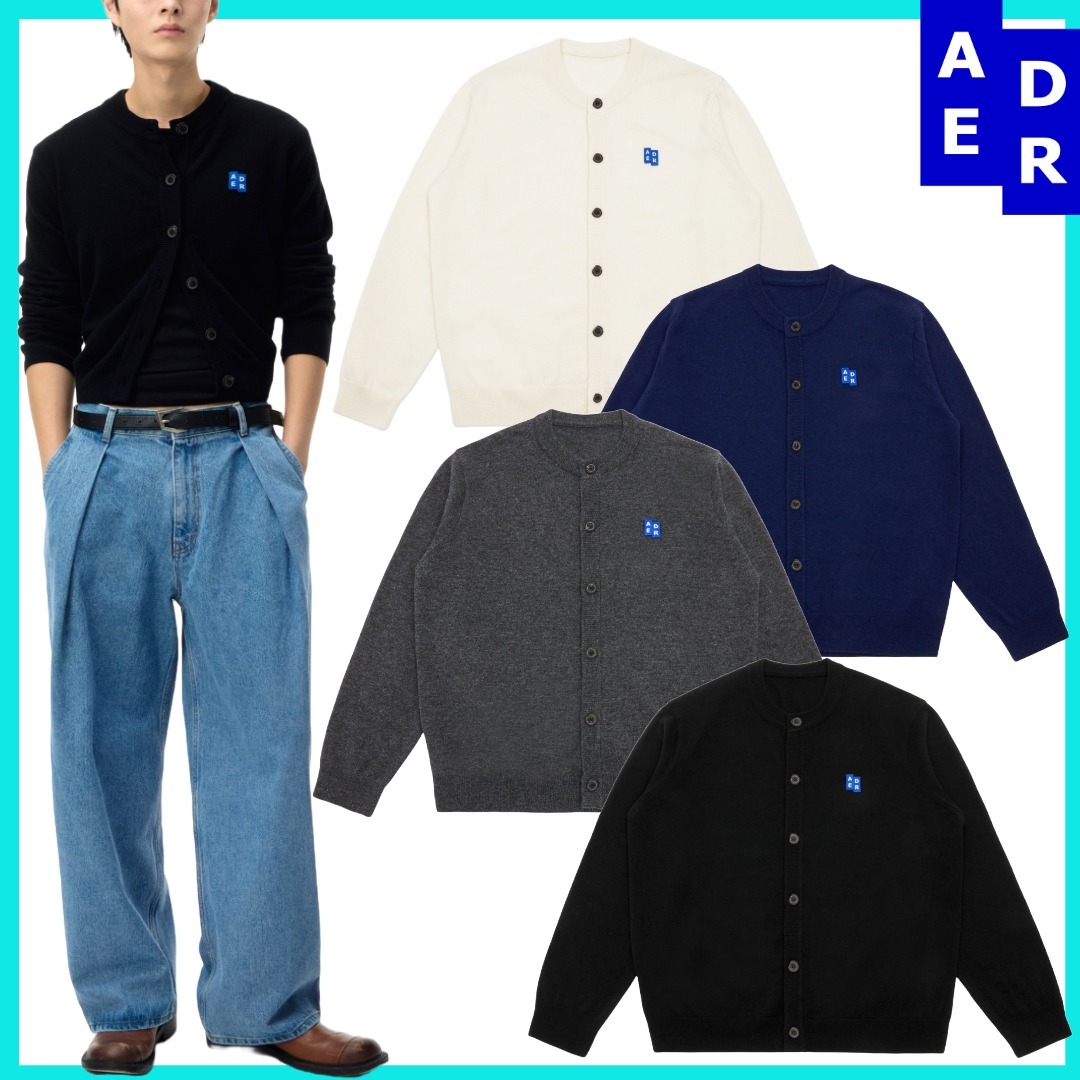 早期完売★ADERERROR★Sig; BL Tag cardigan 02 ニット4色/追跡O