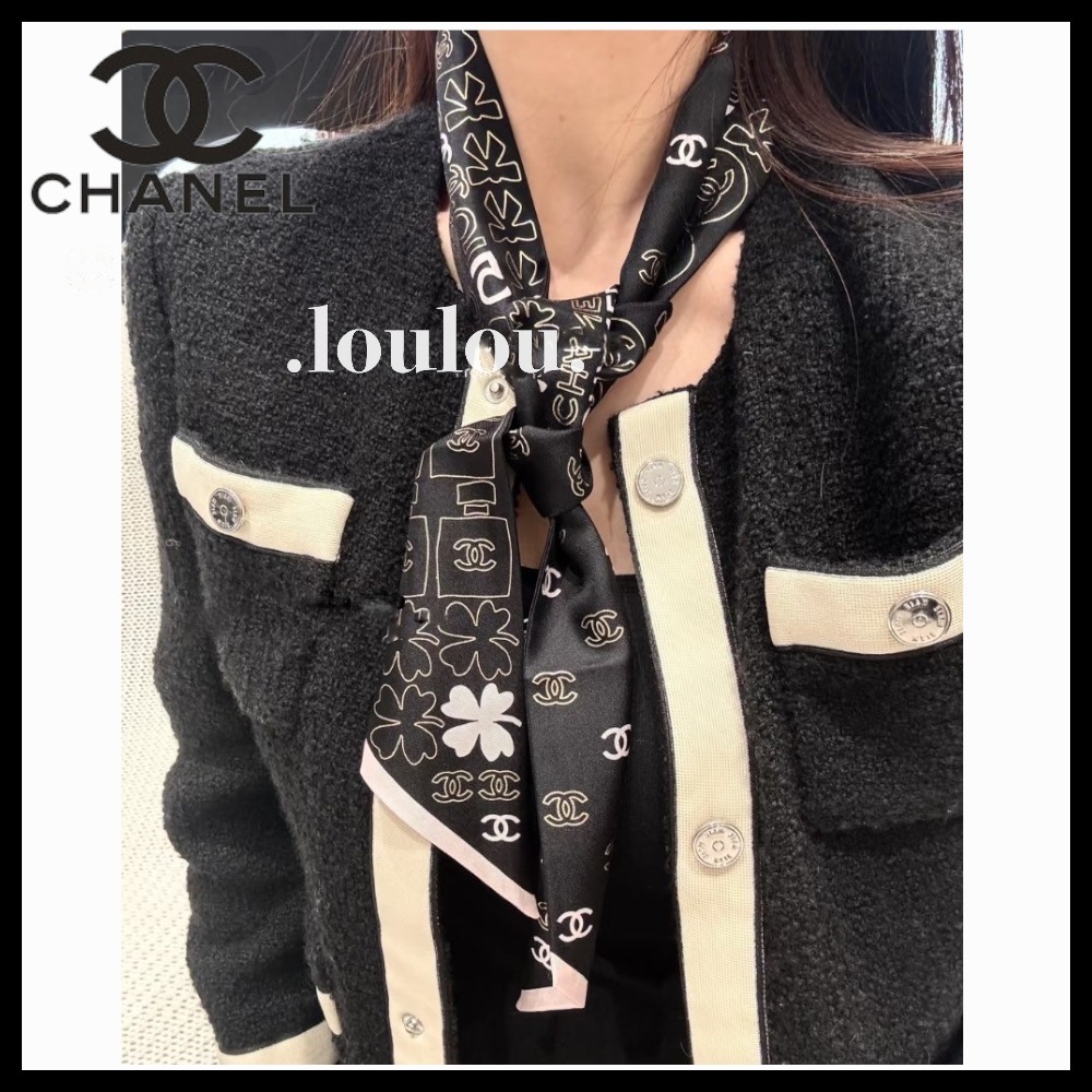 【上品で可愛いデザイン☆】CHANEL シルクツイリー