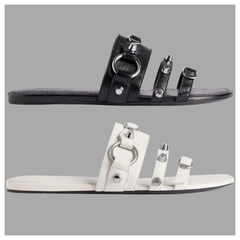 直営店BALENCIAGA*レディースシティロークロッグサンダル白黒