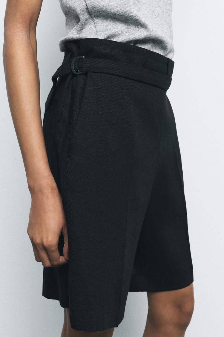 【ZARA】リネン混紡バミューダパンツ ZW COLLECTION2462/586/800