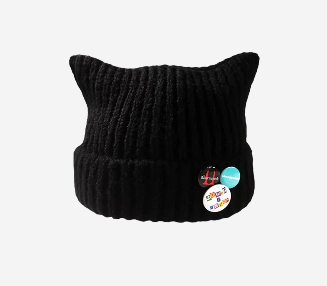 ニットキャップ・ビーニー [Peaceminusone] G-DRAGON Knit Cap Black