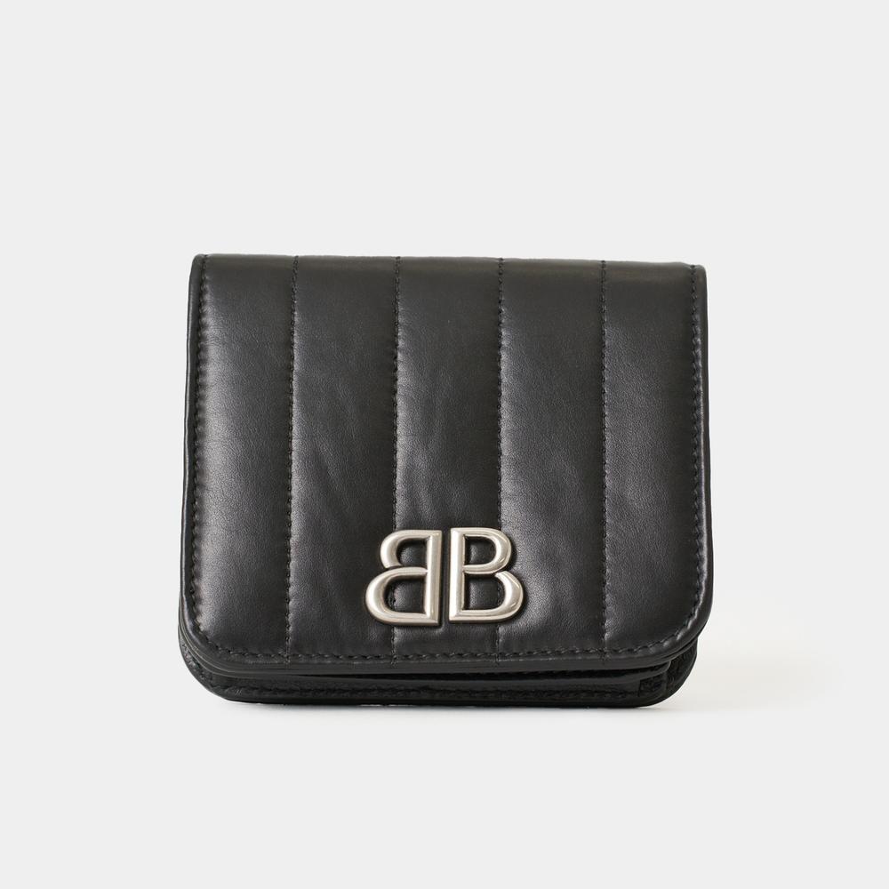《BALENCIAGA》BBロゴ モナコ キルティング 二つ折り財布