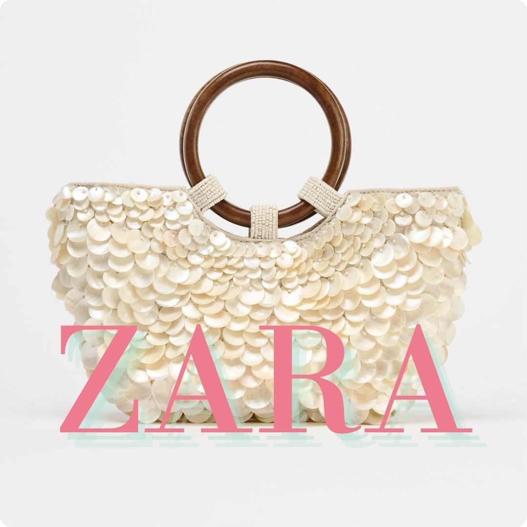 ZARA パール加工アップリケバッグ 6545/510