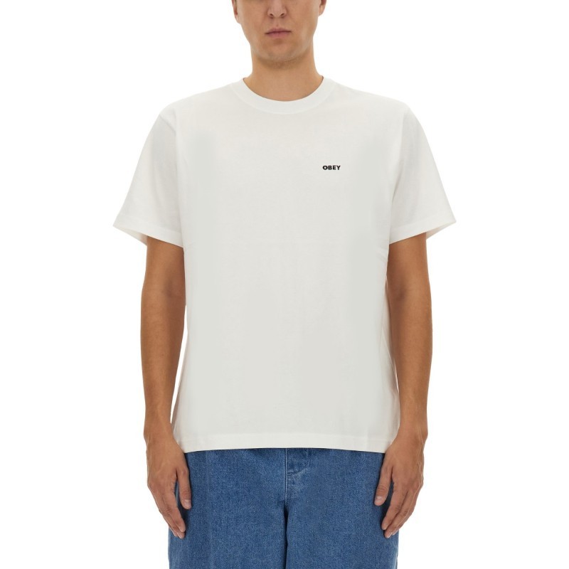 Tシャツ・カットソー OBEY SS25 T-SHIRT CON LOGO (131080365 WHITE)