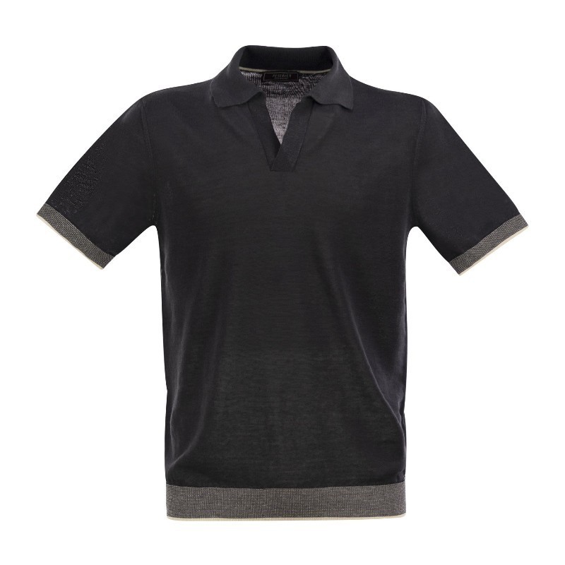 Tシャツ・カットソー PESERICO Polo shirt in linen and cotton yarn