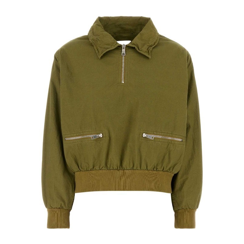 ジャケット PRADA SS25 Army green cotton jacket (292277SOOO16C1 F0393)