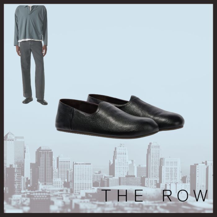 【THE ROW】 Hugh レザー製 スリッポン シューズ ユニセックス