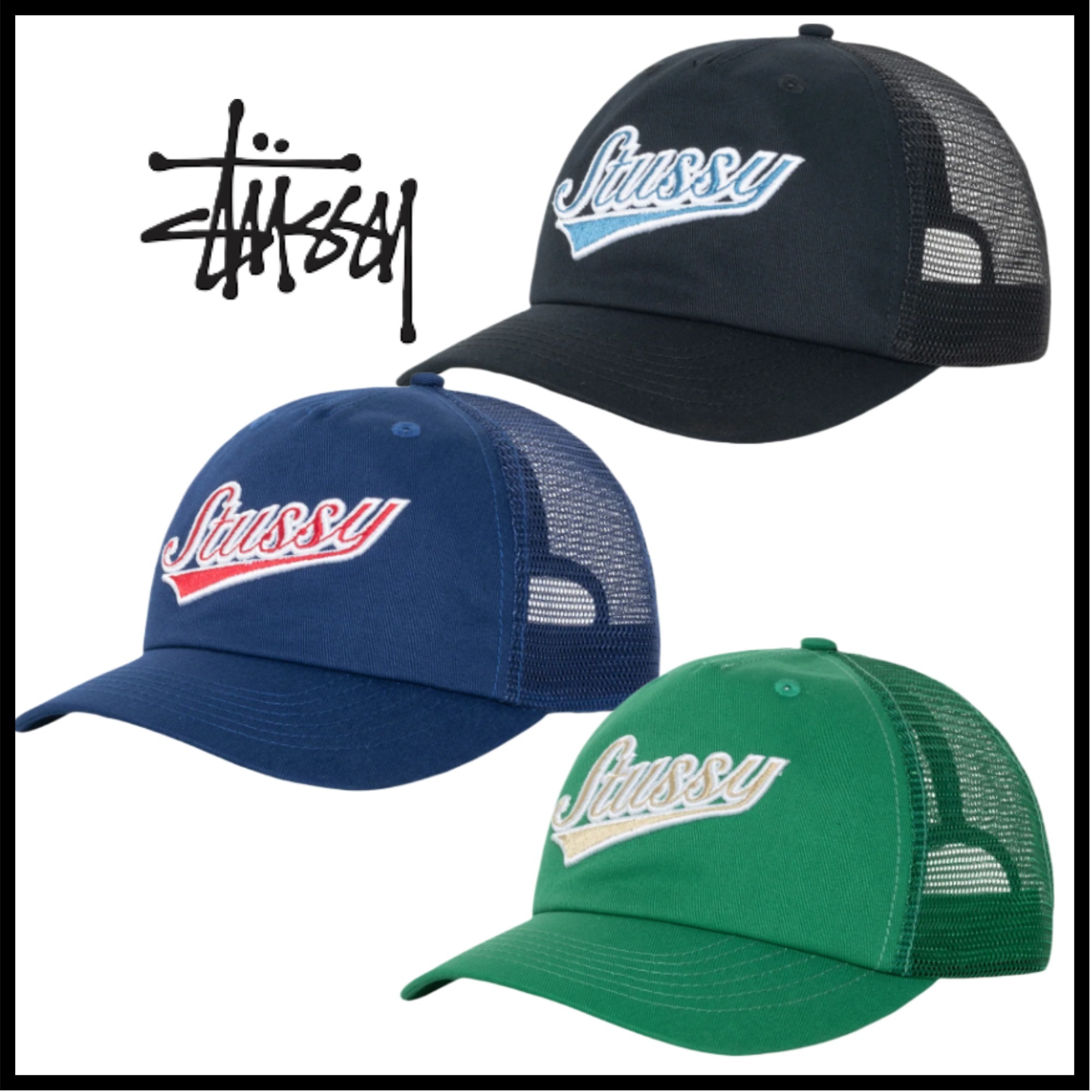 国内発送【STUSSY】LOW PROFILE ATHLETIC TRUCKER / キャップ
