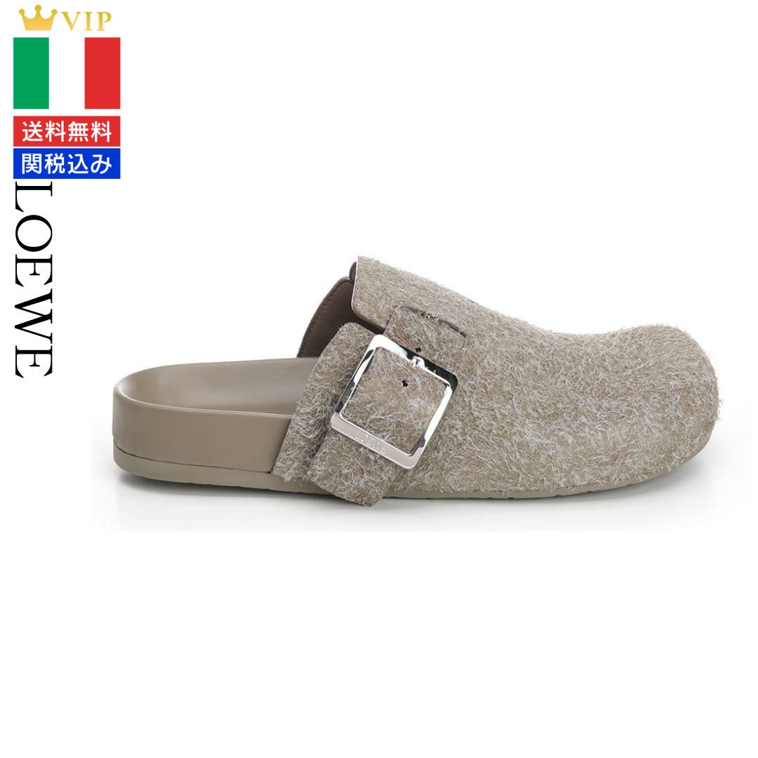 VIP【関税送料無料】希少 Loewe Ease Buckle Sabot in suede