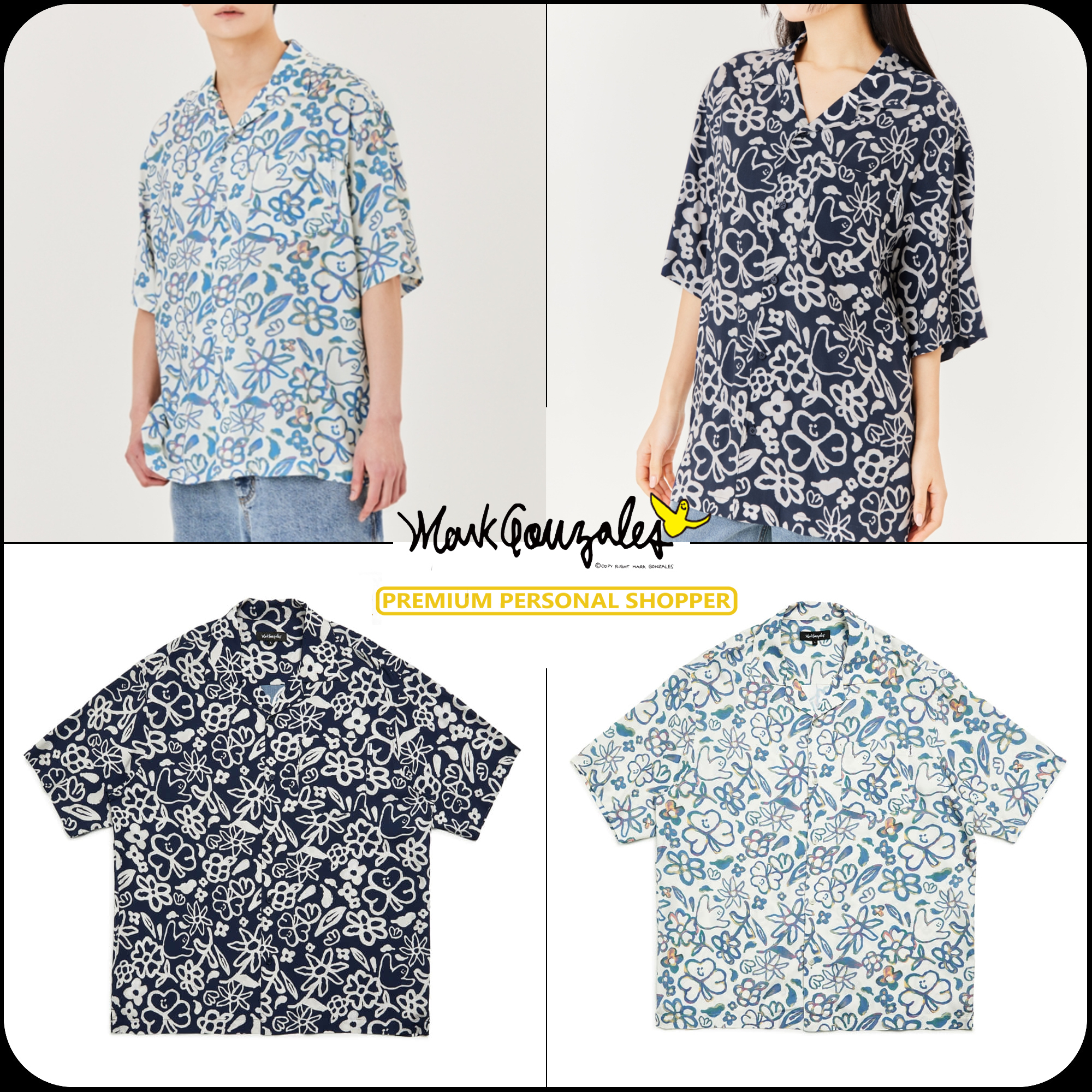 [MARK GONZALES]★ANGEL CLOVER HAWAIIAN SHORT SLEEVE SHIRT