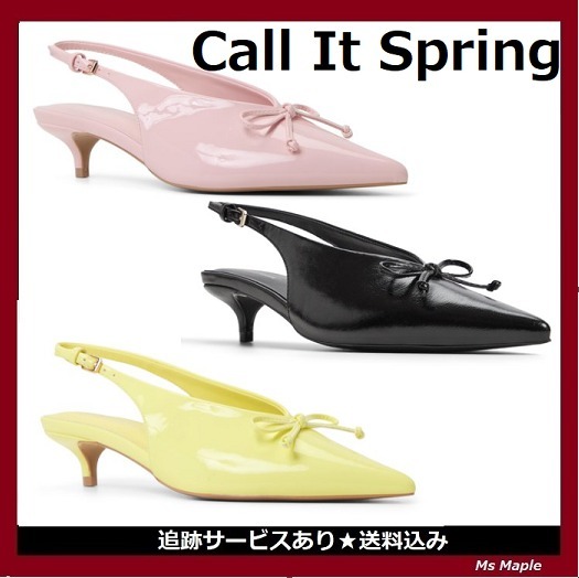 光沢エナメル☆【Call It Spring】スリングバックヒール♪