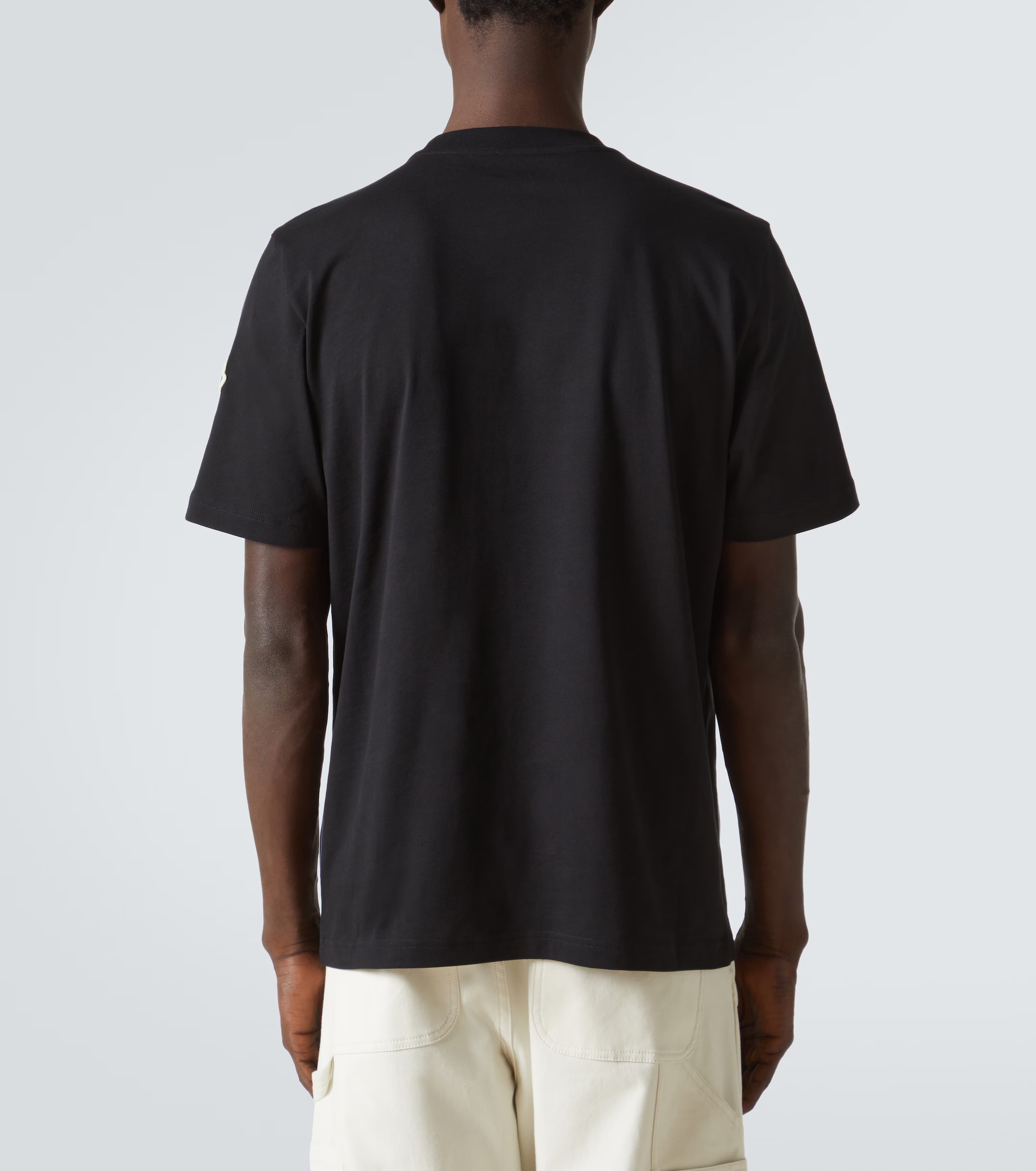 MONCLER コットンジャージ ロゴ 半袖 Tシャツ Black 関税送料込 MONCLER コットンジャージ ロゴ 半袖 Tシャツ Black 関税送料込