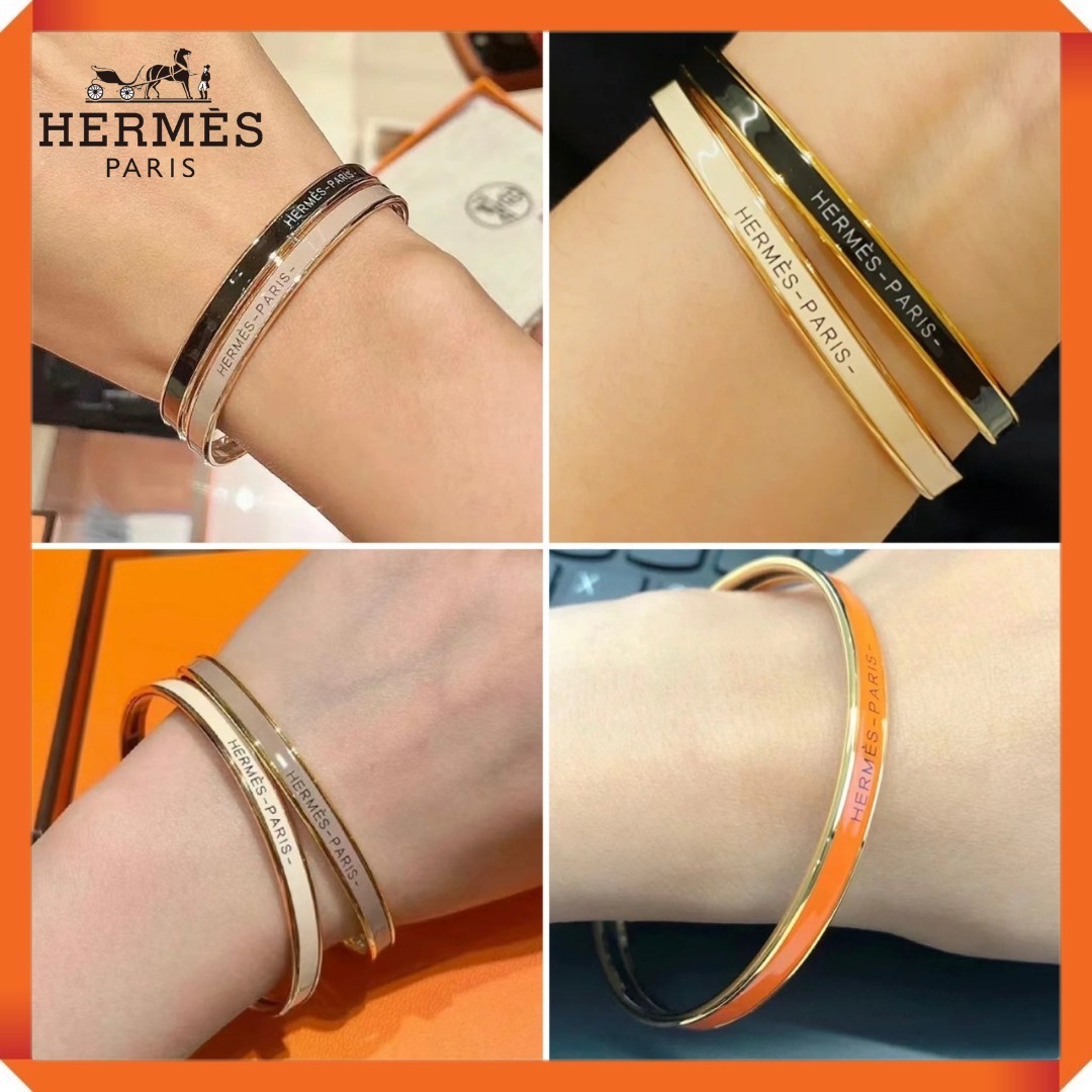 【上品に♡】HERMES エナメルブレスレット 《ユニ》