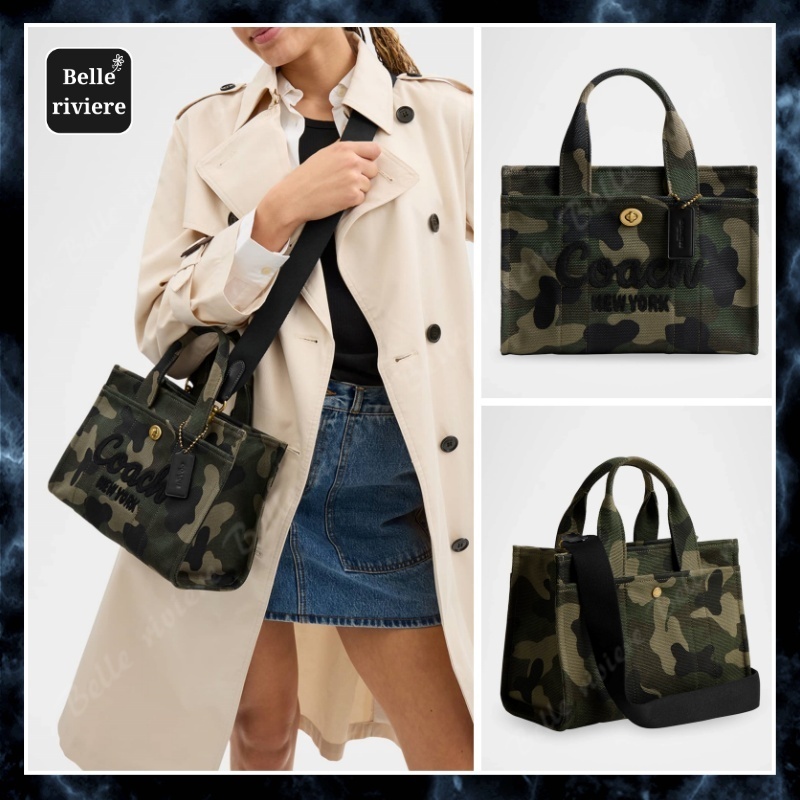 25SS new/Coach カーゴ26カモキャンバストートバッグ Bag Multi