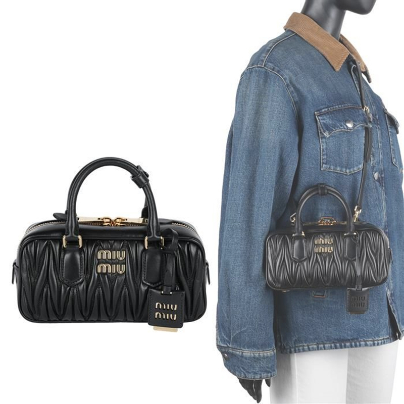 関税負担なし☆MiuMiu アルカディ マテラッセレザー バッグ