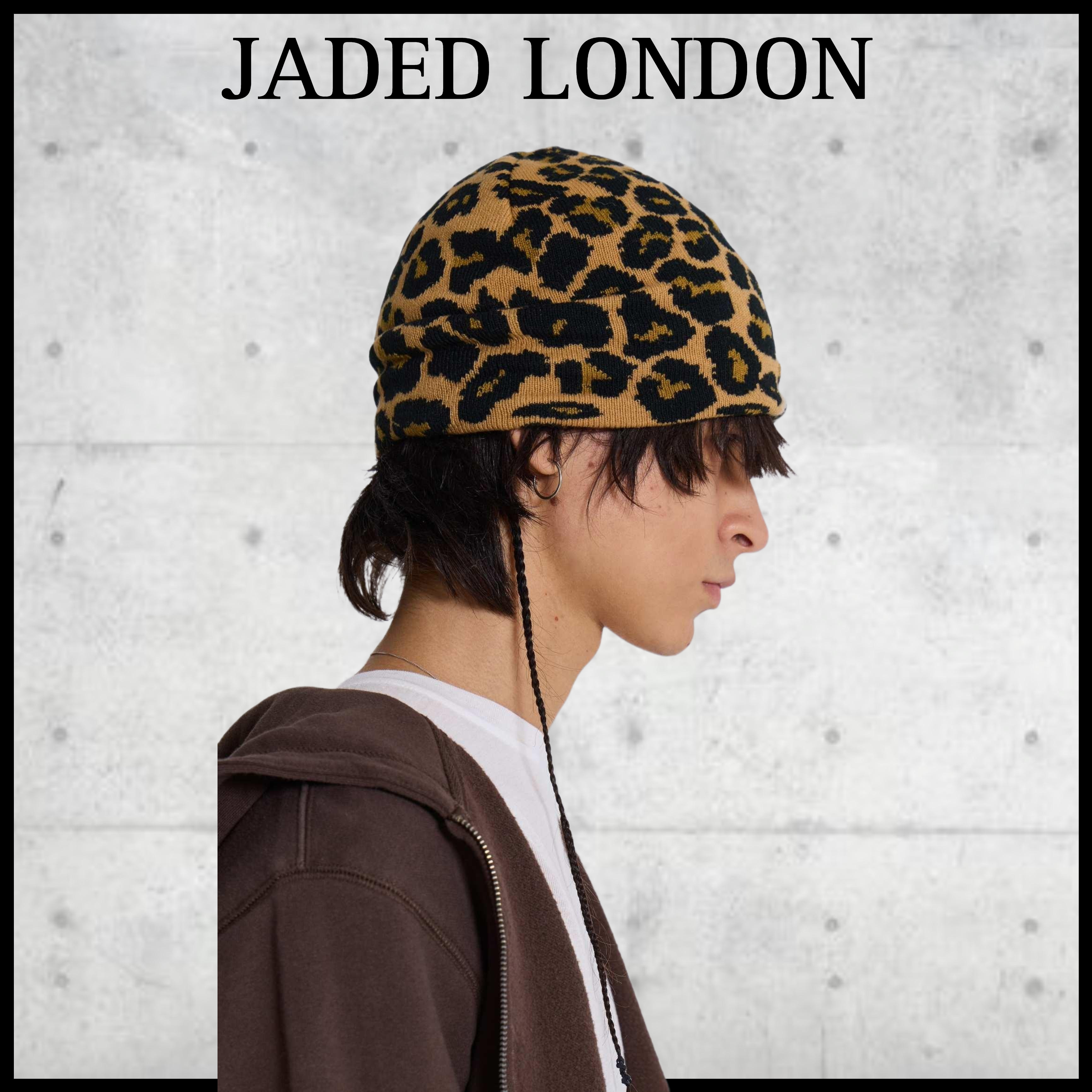 【JADED LONDON】送料関税込み ヒョウ柄 ニット帽