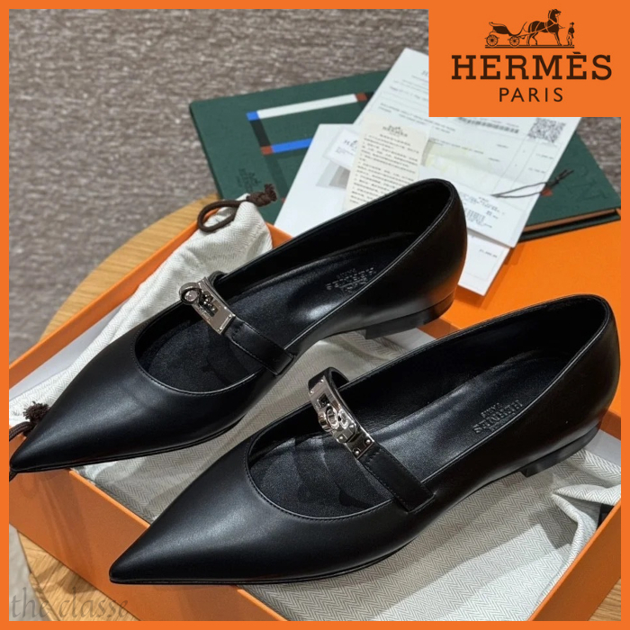 【足元を美しく♪】HERMES バレエシューズ 《ケリー》