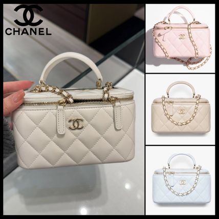バニティバッグ ベージュ系 CHANEL(シャネル) バッグ・カバン