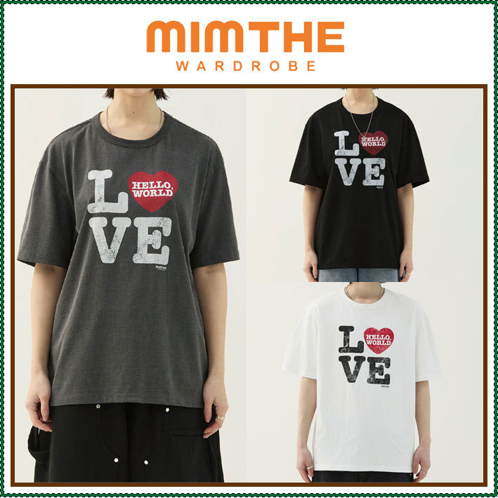 【MIMTHEWARDROBE】 Hello World LOVE T-Shirt / 追跡付