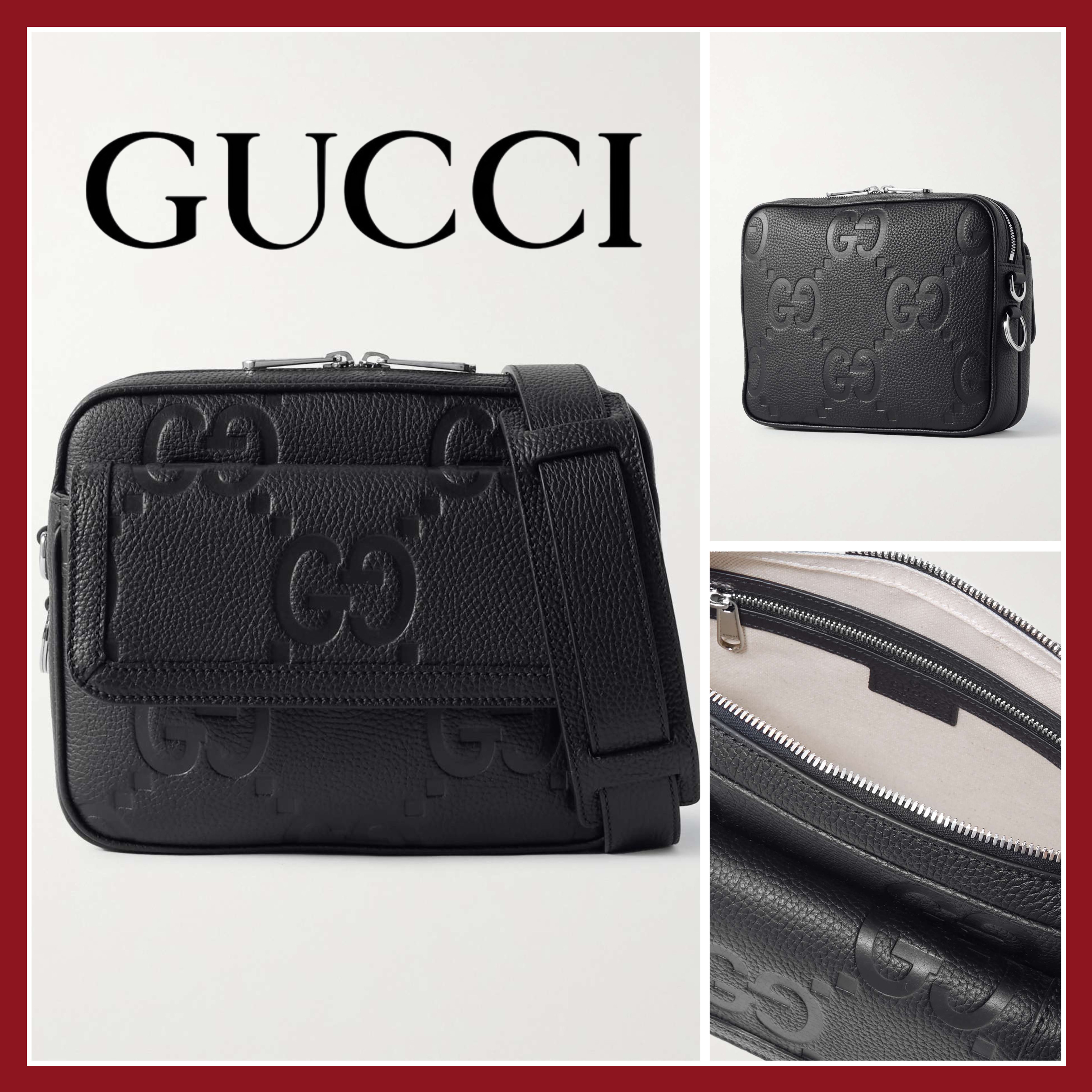 【関税込み】☆GUCCI☆ Jumbo GG レザー メッセンジャーバッグ