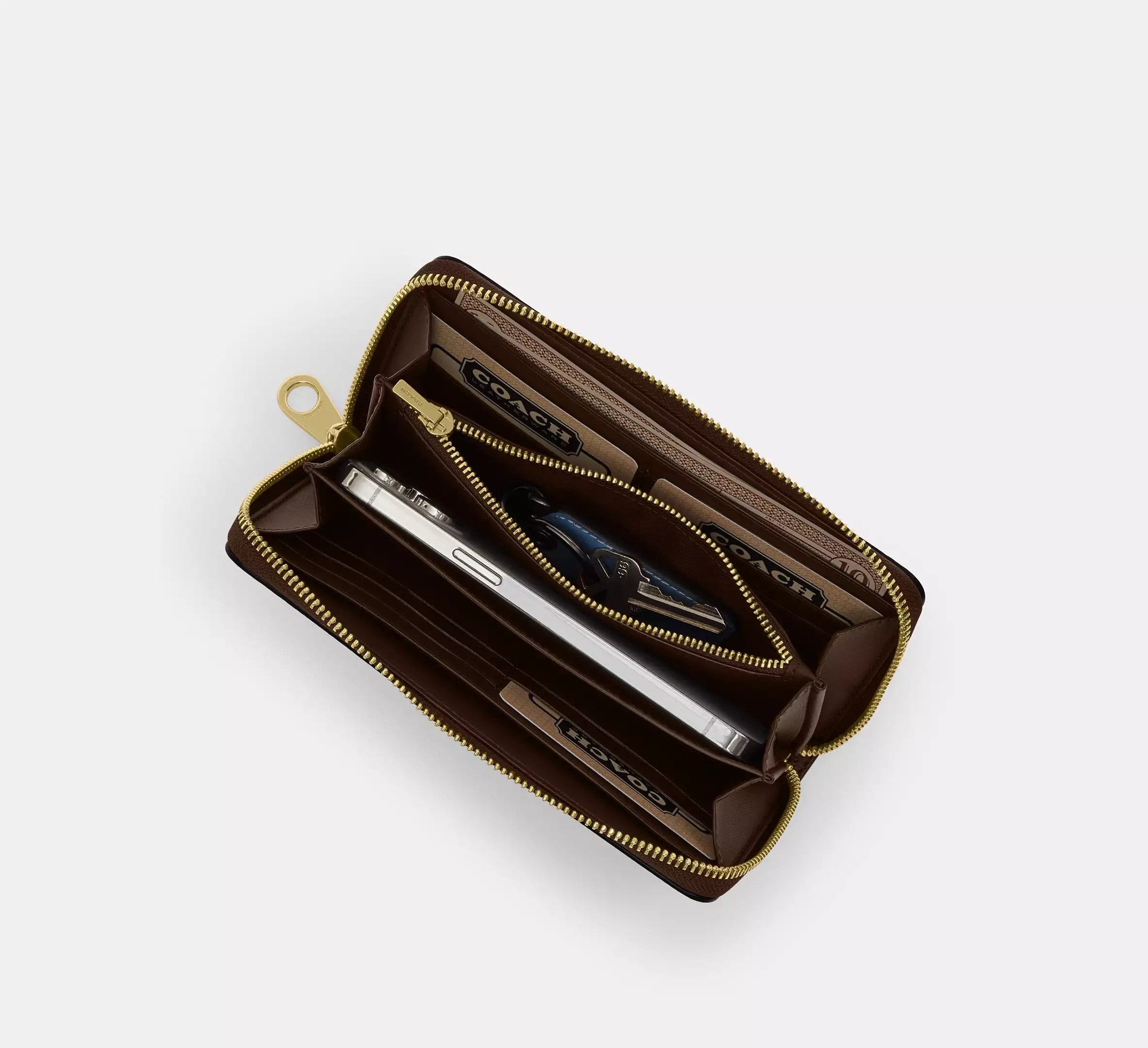 新作 花柄 COACH◆ストラップ付 ジップ ウォレット CAO89 新作☆Coach Long Zip Around Wallet CAO89 花柄 (Coach/長財布
