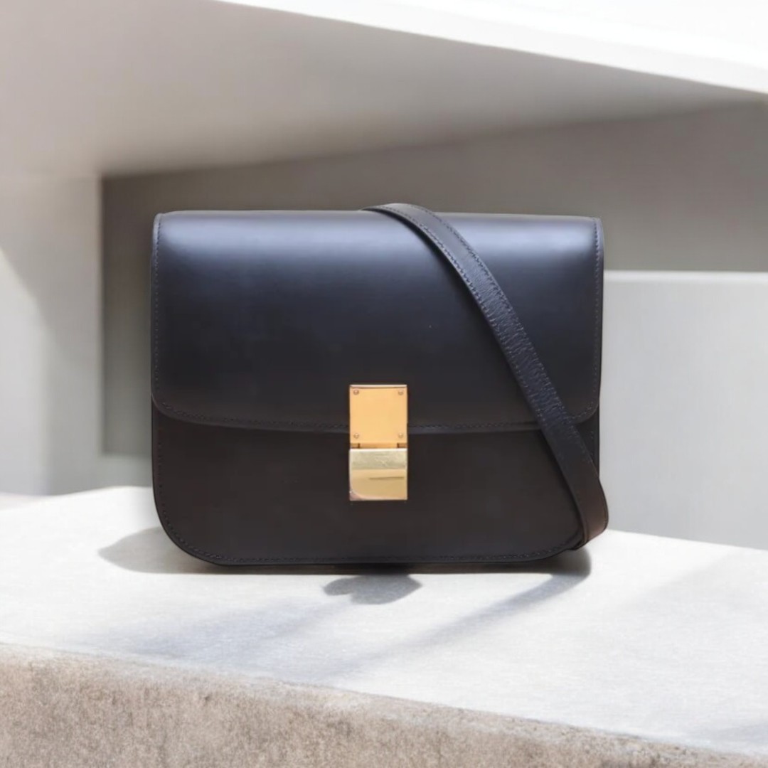VINTAGE●CELINE●セリーヌ クラシックボックスバッグ ブラック