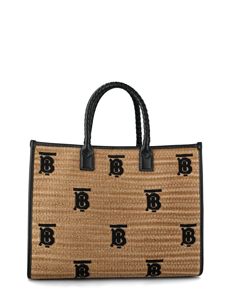 TBロゴ刺繍フレヤトートバッグ