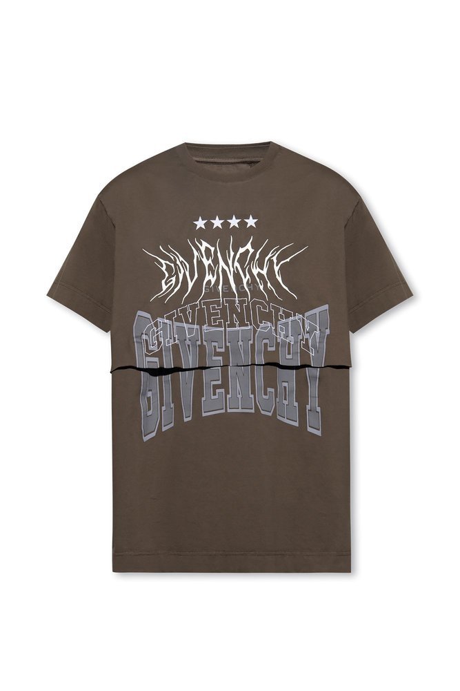 ロゴプリントレイヤードTシャツ