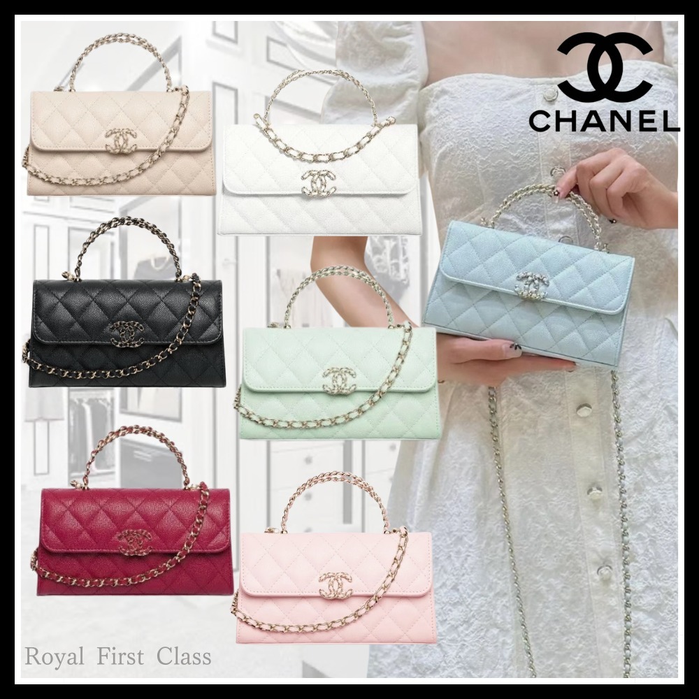 【上品で可愛い】CHANEL 春夏限定 トップハンドル付 バッグ