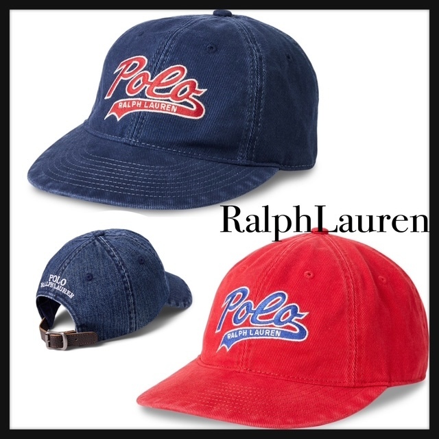 RalphLauren/POLO ロゴ ウォッシュド ツイル ・キャップ