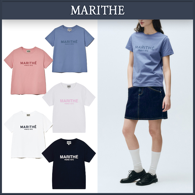 【Marithe】★関税込★W レギュラー ロゴ Tシャツ
