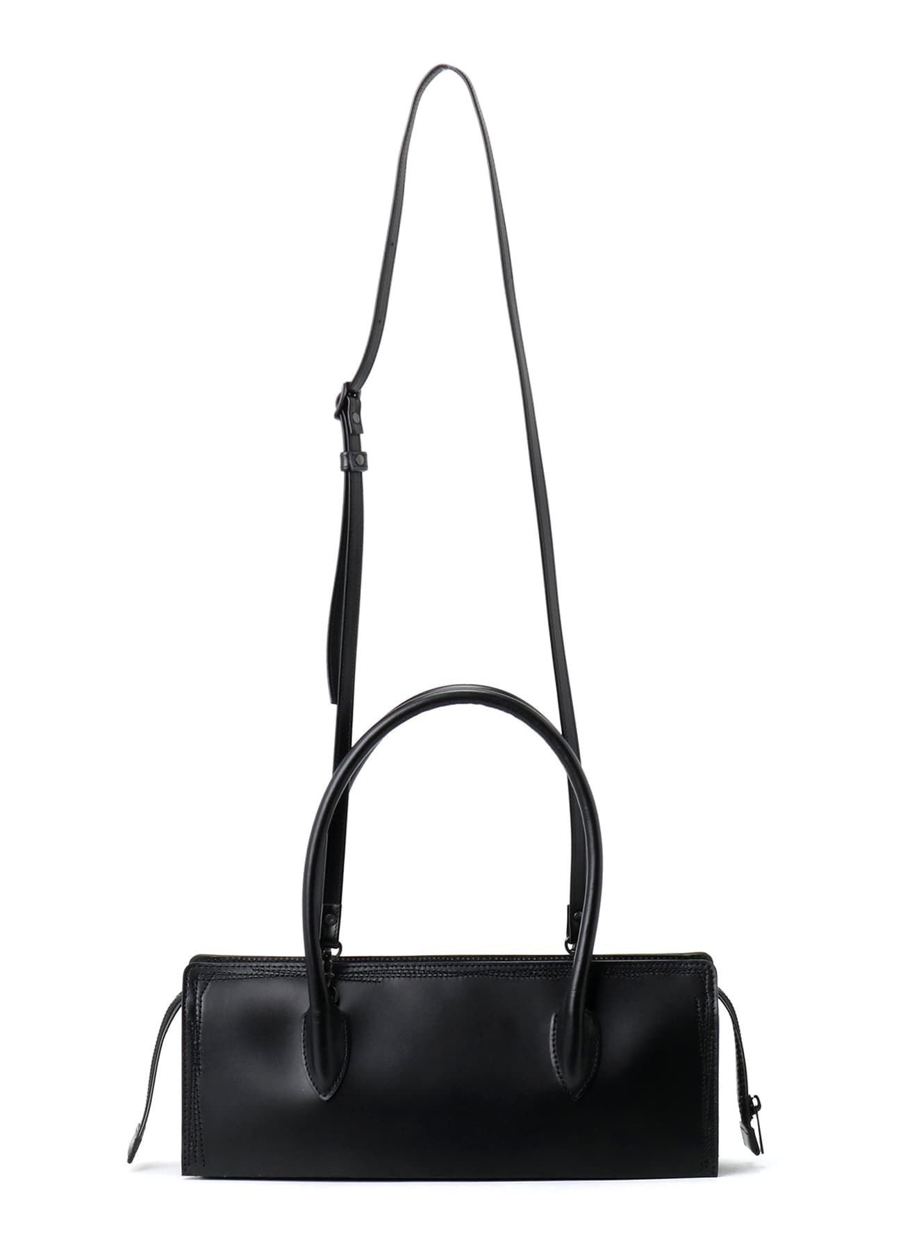 【ヨウジヤマモト/Y's】SEMI-GLOSS LEATHER CHOPPED SQUARE BAG