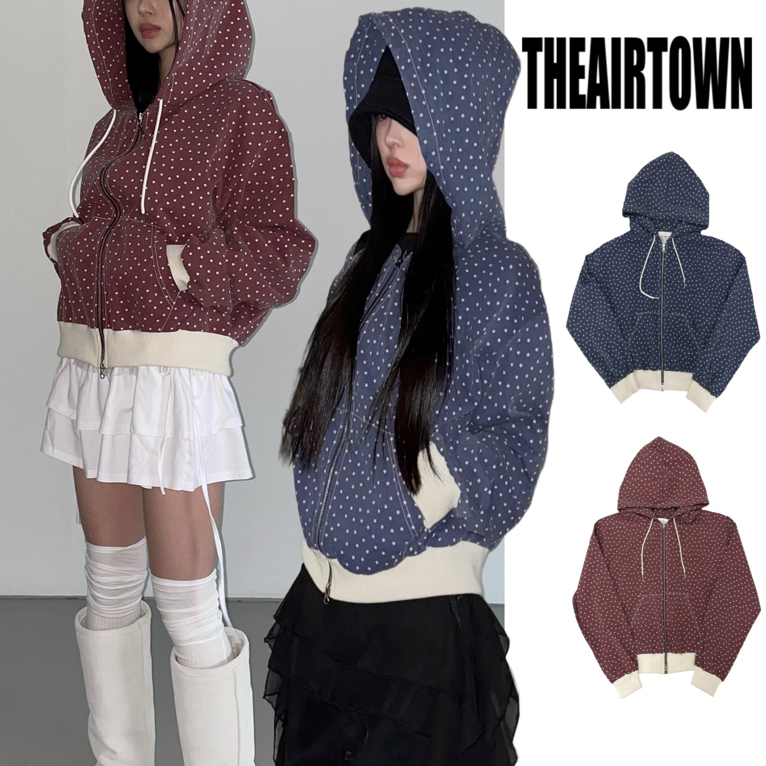 【THEAIRTOWN】ピグメントフーディー