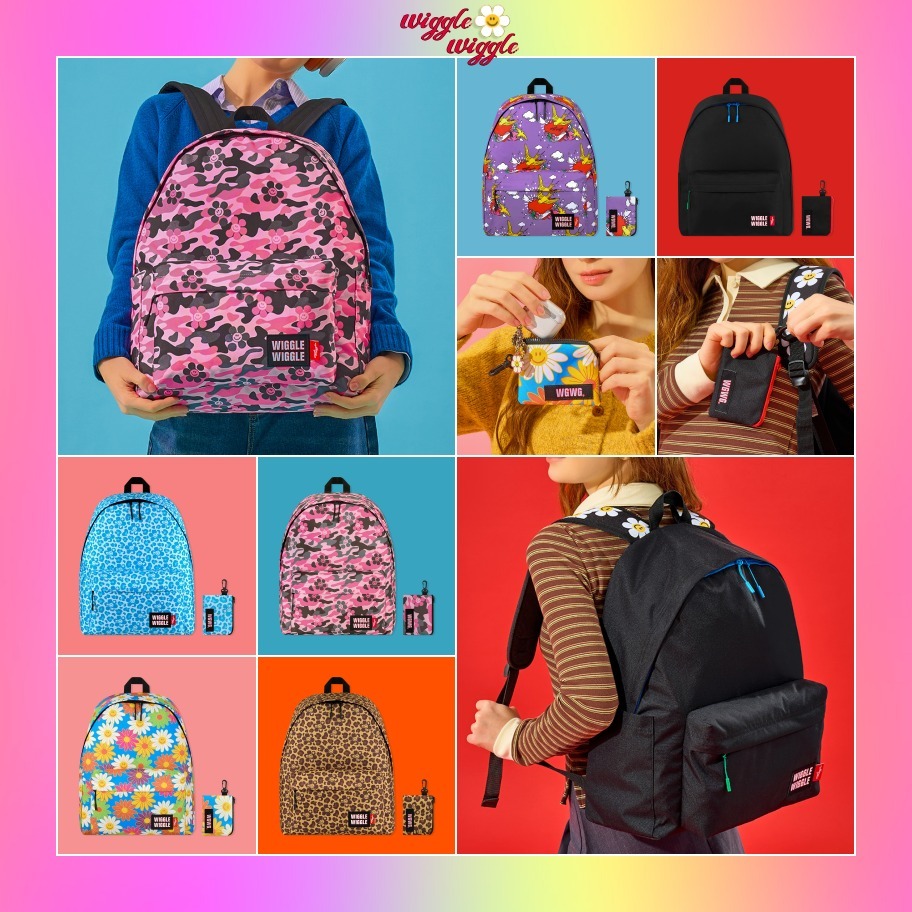 【wiggle wiggle】韓国人気★ WGWG Backpack & Pouch Set