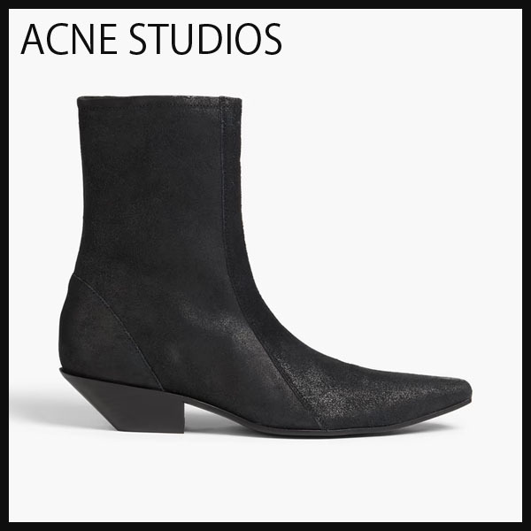 ACNE STUDIOS スエード アンクルブーツ ブラック 関税送料込み